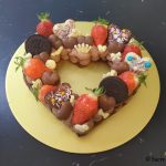 Number cake tout chocolat en forme de coeur