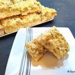 Tarte briochée avec streusel aux prunes ou mirabelles ou rhubarbe ou figues ou abricots ou pêches ou autres à faire absooleument !!!!